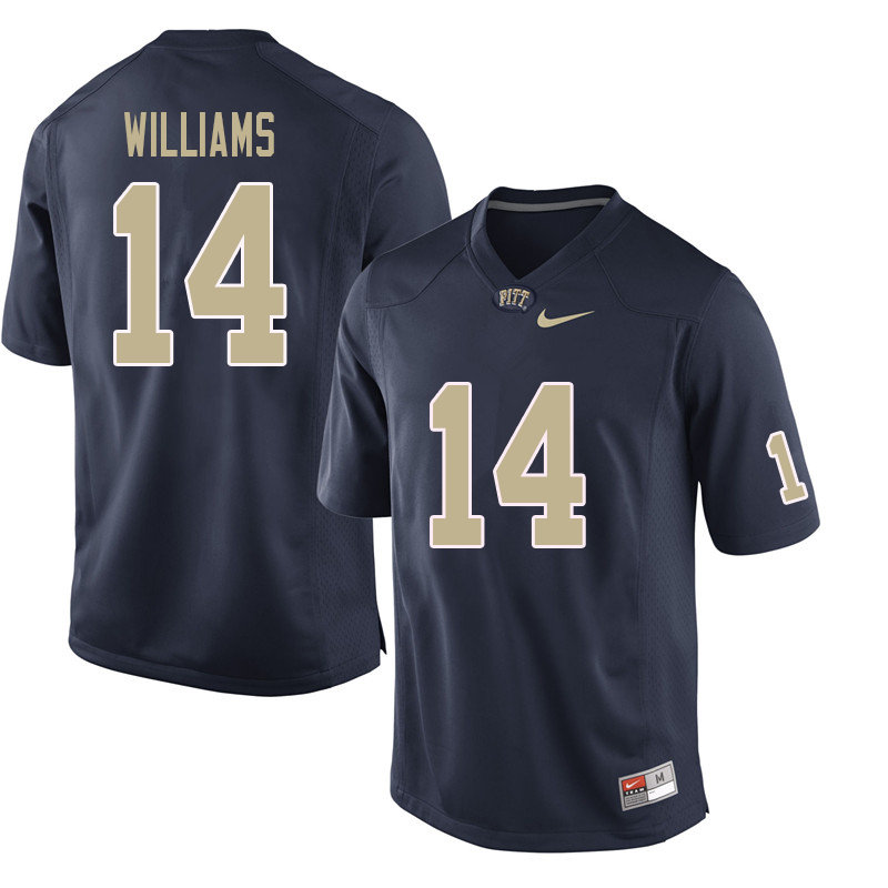 Men #14 Marquis Williams Pittsburgh Panthers College Football Jerseys Sale-Navy